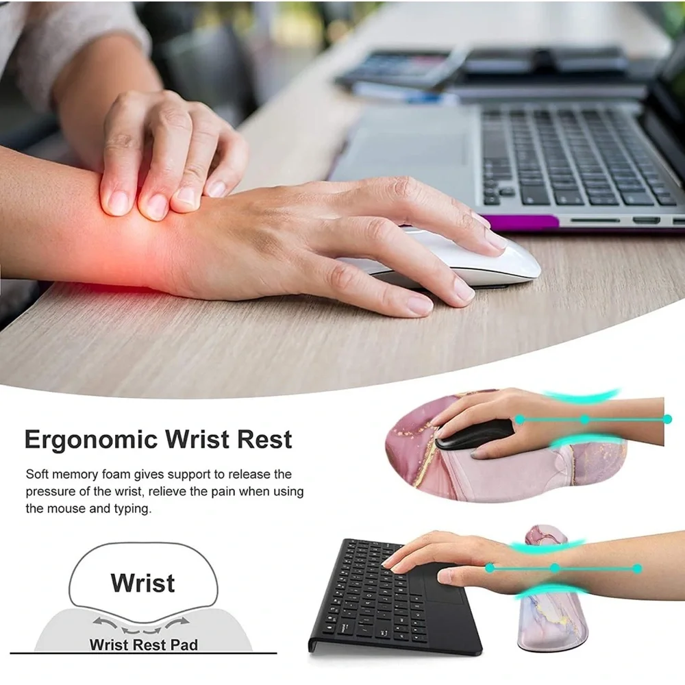 3 in 1 Keyboard Wrist Rest Set (Pls refer to second photo for EXACT COLOR)🔥